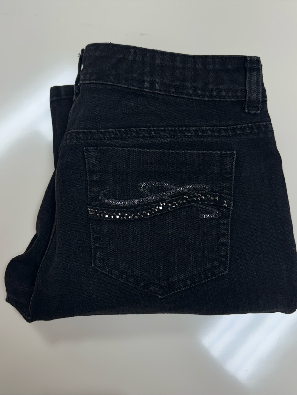 Style & Co. BLACK Tummy Control Denim Size 8